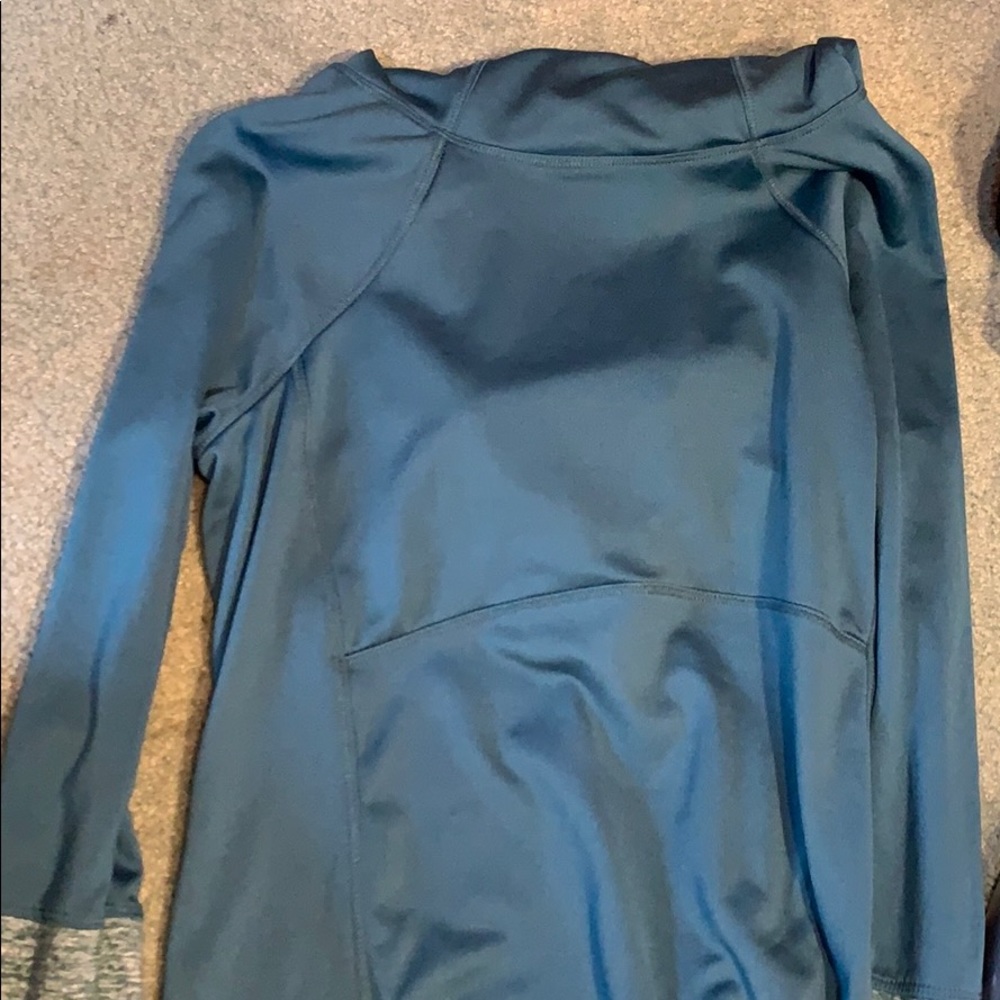 teal hoodie